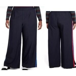La Ligne x Target Trousers Wide Leg Pants Side Stripe Womens 3X Blue/Red NWT